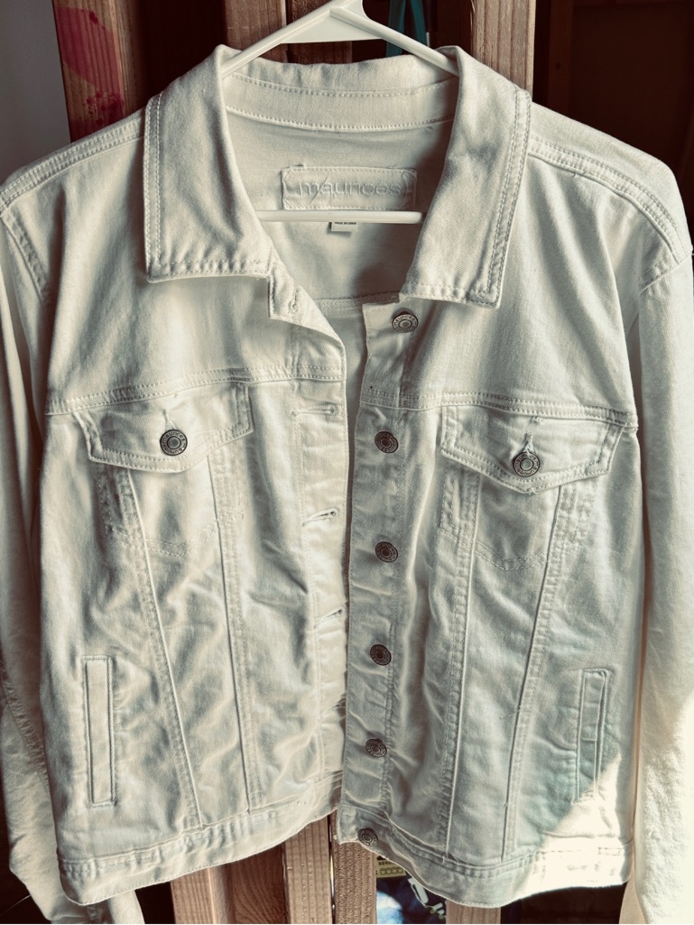 Maurices White Denim Jacket - Women's Trucker